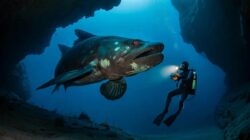 A so-called “living fossil” has been photographed for the first time as French divers capture rare images of an emblematic species in Indonesian waters