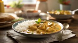 This creamy chicken curry is mild, comforting, and perfect for weeknights